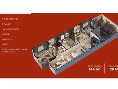 Apartamento duplex à venda em condomínio, Loma Merlo 4