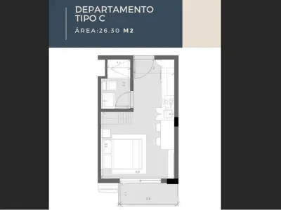Apartamento à venda de 1 dormitório em Las Lomas 3
