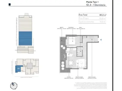 Departamento en venta de 1 dormitorio en Nostrum Trinidad 3