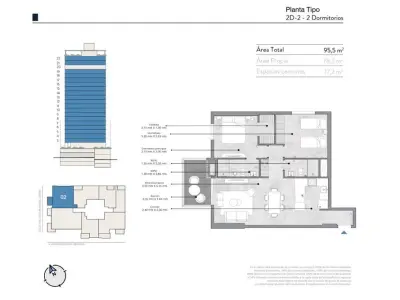 Apartment for sale in Nostrum Trinidad, 2 bedrooms 3
