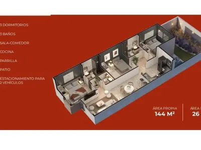 Apartamento tipo duplex à venda em Luque, Loma Merlo 4