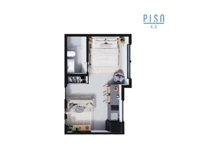 Monoambiente de 29 m², piso 8 — Piso 4.0, Ciudad del Este 2