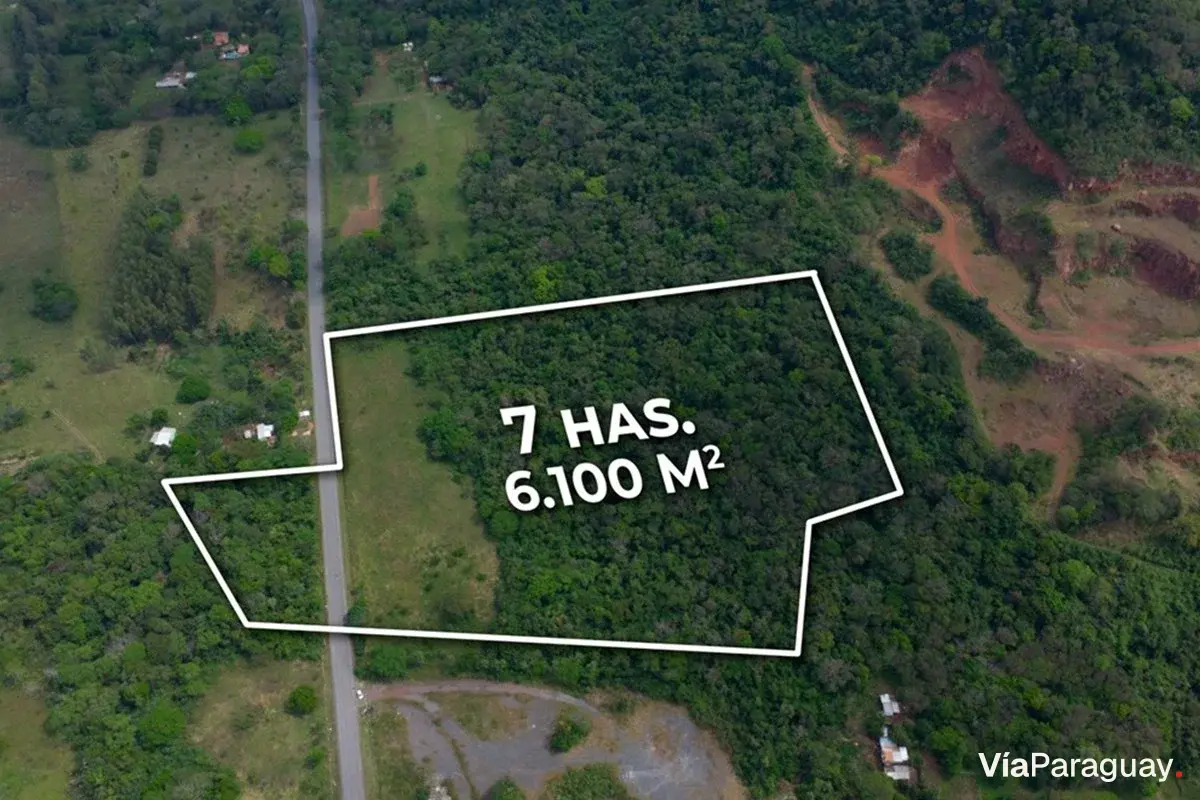 7.6-hectare land for sale in Itá on the Arruai access road, with views of Cerro Ñanduá