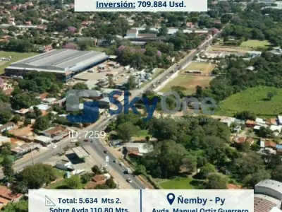 Commercial Land for Sale in Ñemby – On Avda. Ortiz Guerrero 2