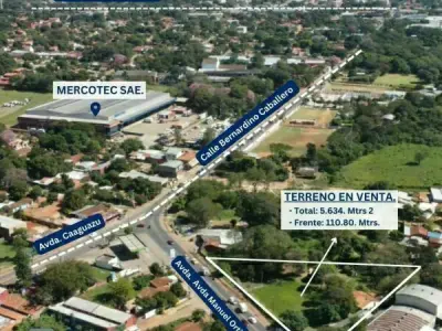 Commercial Land for Sale in Ñemby – On Avda. Ortiz Guerrero 4
