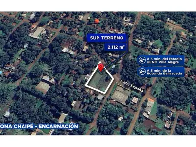 Land for sale in Encarnación, Chaipé – 2,112 m² 2