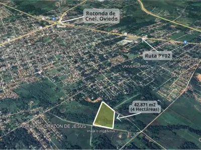 Terreno de 42.871 m² en venta en Coronel Oviedo 2