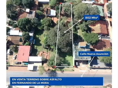 Land for sale in Fernando de la Mora, southern area 3