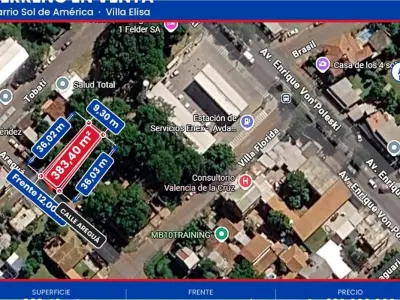 Terreno à venda em Sol de América, Villa Elisa 2