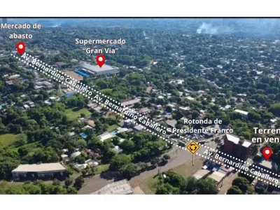 Terreno en venta sobre Av. Bernardino Caballero, Presidente Franco 4